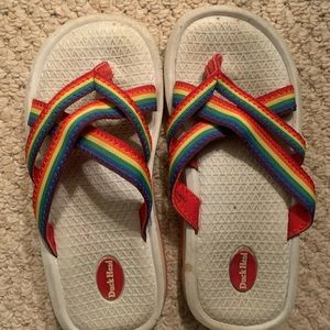 Happy Pride Month Vintage Duckhead flip flops 1990